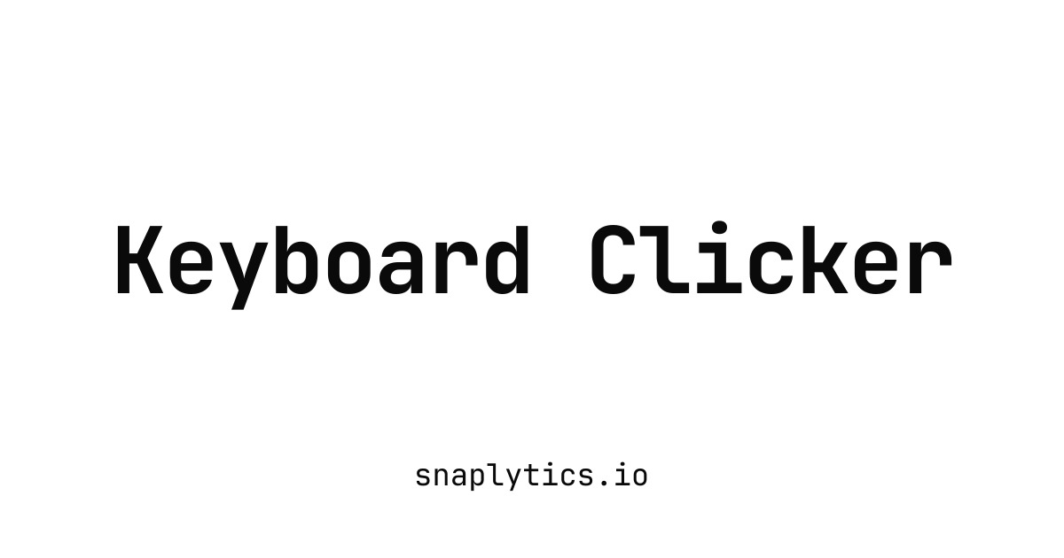 Keyboard Clicker