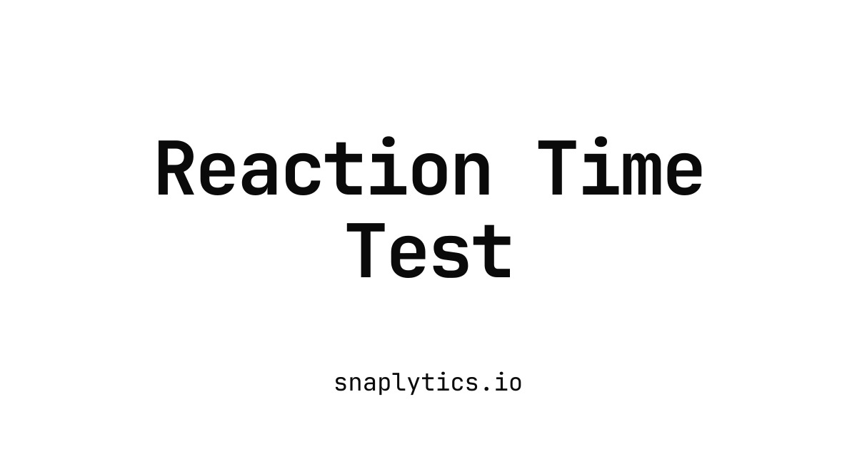 Reaction Time Test